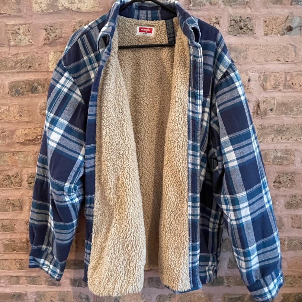 Wrangler Men’s LS Sherpa Lined Shirt-Jacket